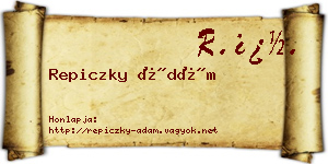 Repiczky Ádám névjegykártya